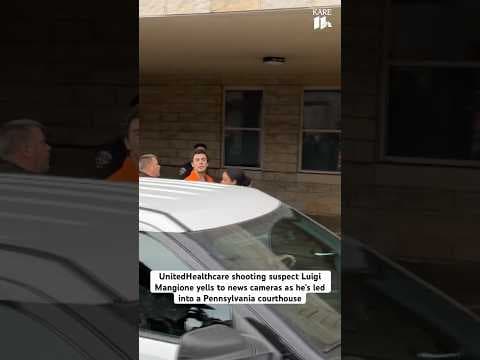 WATCH: Luigi Mangione yells to news cameras as he’s led into a Pennsylvania courthouse