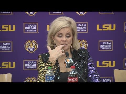 Kim Mulkey speaks after LSU 76-70 loss to South Carolina