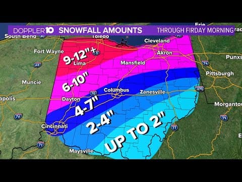 Winter Storm Update: Snow, sleet covering central Ohio