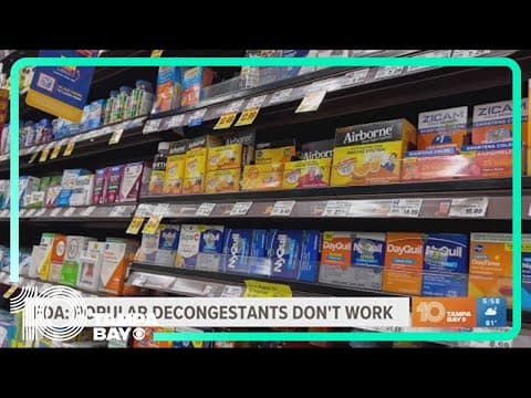 FDA: Popular decongestants don't work