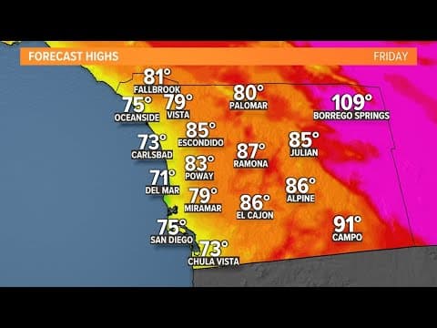 Mild at the coast with an inland warm up this weekend