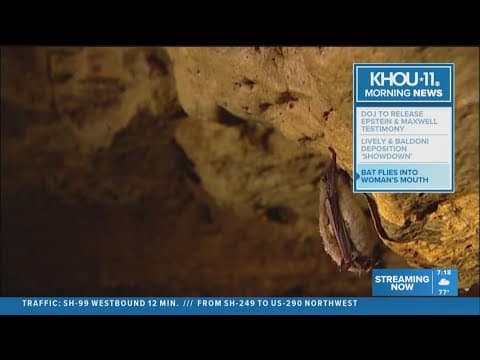 Bat flies into woman's mouth at Horseshoe Bend