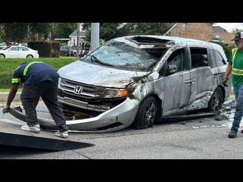Family rescued from canal after crash