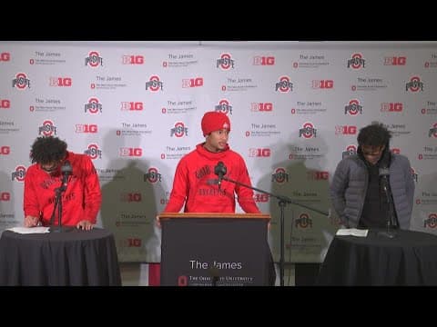 Garrett Wilson, C.J Stroud, Jaxon Smith-Njigba postgame interview | Ohio State-Purdue