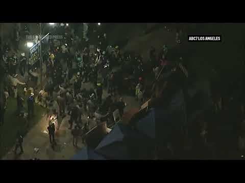 Police move to separate pro-Palestinian and pro-Israeli demonstrators at UCLA