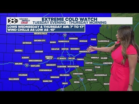 DFW Weather: Latest timeline as arctic cold front to bring freezing temperatures to North Texas