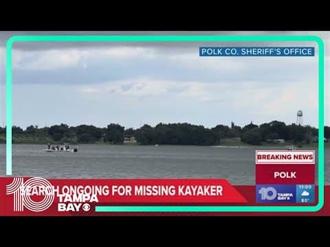 Multiple agencies searching for missing kayaker on Lake McLeod in Polk County