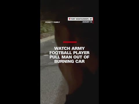 College athlete rescues man from burning car