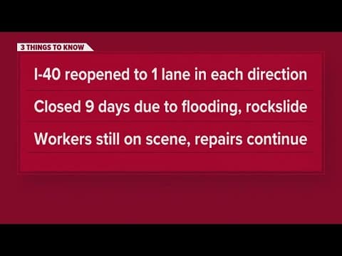 TDOT: I-40 reopens one lane each way at TN/NC line, 9 days after flooding and rockslide