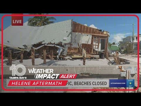 Roads reopened in Holmes Beach after being covered in sand left behind by Helene