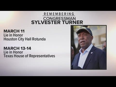 Congressman Sylvester Turner will lie in state at Houston City Hall