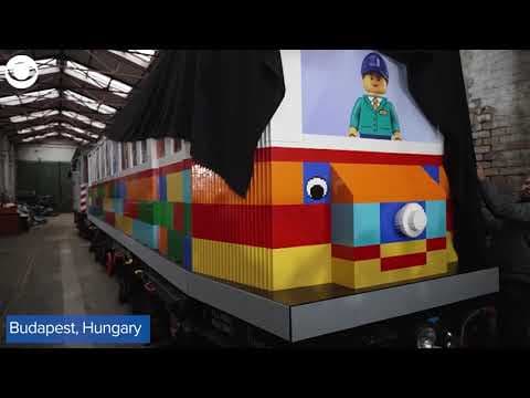 World's first full-size LEGO tram unveiled in Budapest