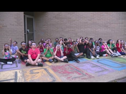 Houston-area students catch a glimpse of Great American Eclipse
