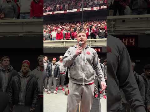 Ohio State defensive end Jack Sawyer speaks at Skull Session before Michigan game #shorts