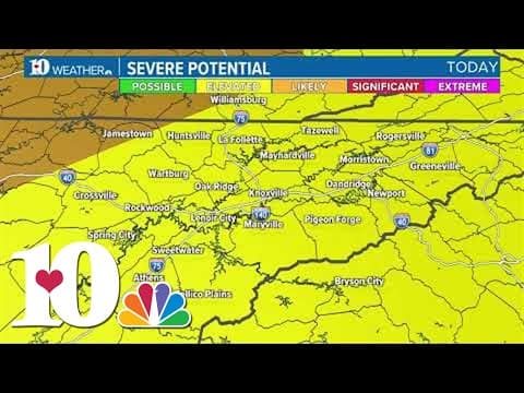 Severe Thunderstorm Warning issued for Knox, Jefferson, Grainger and Union counties