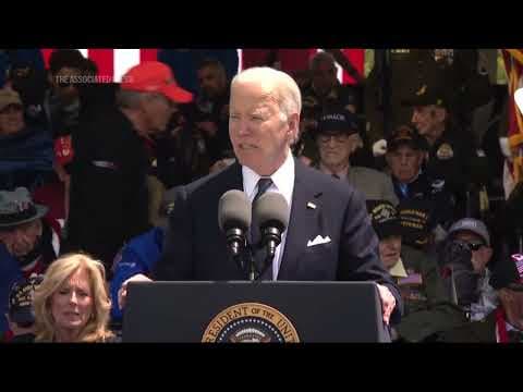 Biden declares 'we will not walk away' from Ukraine as he marks the 80th anniversary of D-Day