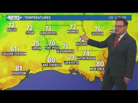 New Orleans Weather: A drier, but still warm and humid weekend