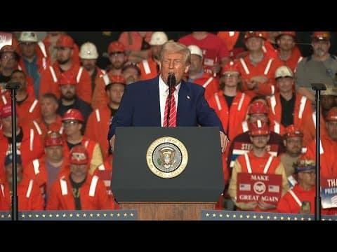 President Trump announces imported steel tariffs raised to 50%