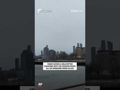 A helicopter crashed in the Hudson River in New York City