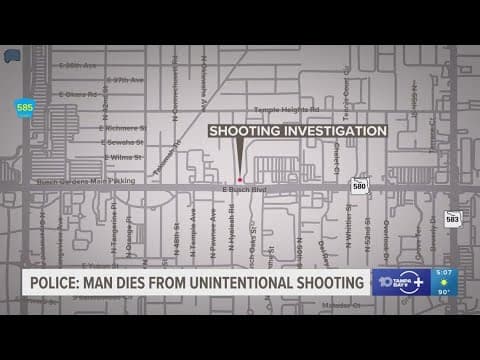 Tampa man fatally shot after gun goes off unintentionally, police say