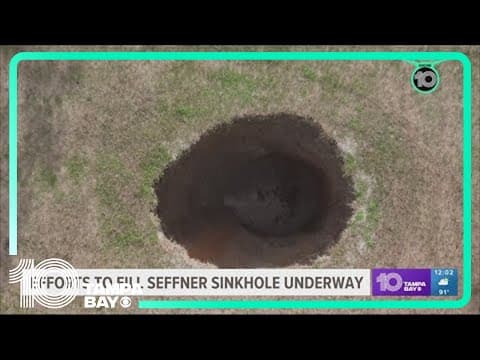 Efforts to fill Seffner sinkhole underway