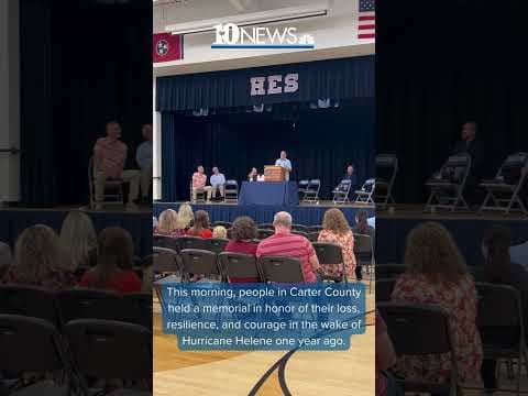 Memorial in Carter County one year after Hurricane Helene