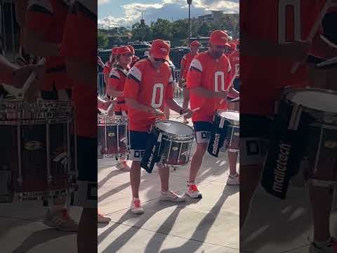 Denver Broncos’ Stampede drumline pumps up fans before Monday Night Football