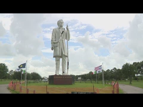 Stephen F. Austin statue damaged by Hurricane Beryl to be repaired