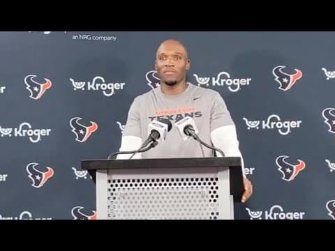 Texans head coach DeMeco Ryans speaks on Tank Dell's return to team
