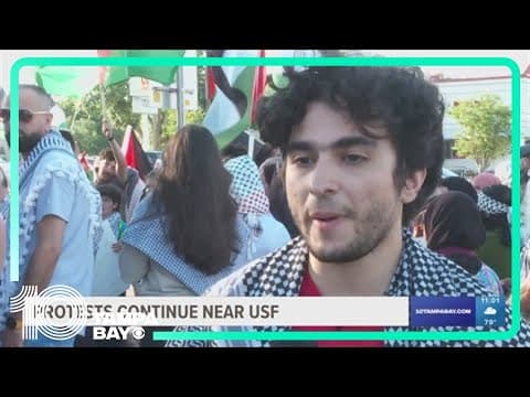 Pro-Palestinian protests continue near USF