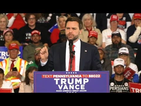 JD Vance full speech at campaign rally in Pennsylvania