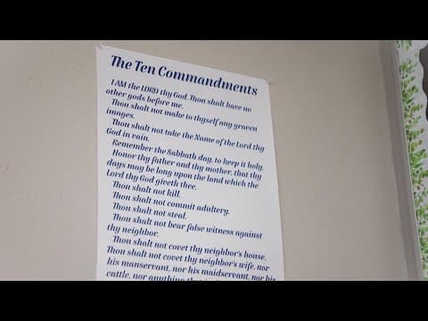 Frisco ISD students will see a poster of the Ten Commandments on the wall