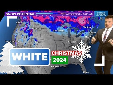 Who is getting a white Christmas this year 2024 across the U.S.?