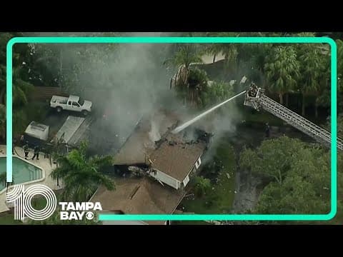 Firefighters working to put out house fire in St. Pete's Shore Acres neighborhood