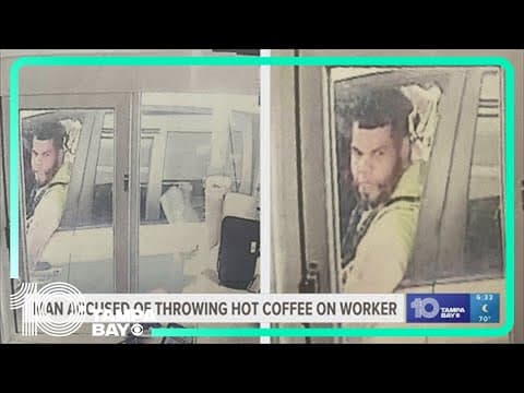 Man accused of throwing hot coffee at drive-thru worker