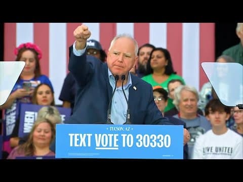 Tim Walz full speech at campaign rally in Arizona