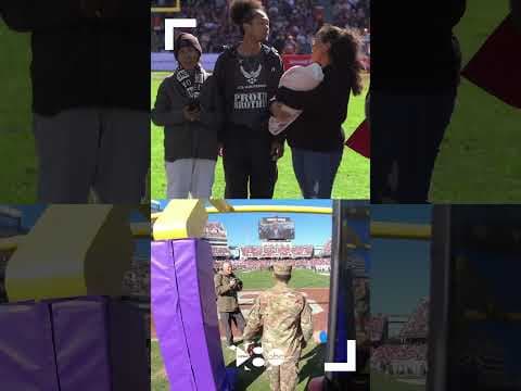 Armed Forces Bowl homecoming ❤️ Air Force service member surprises mom, brother in Fort Worth, Texas