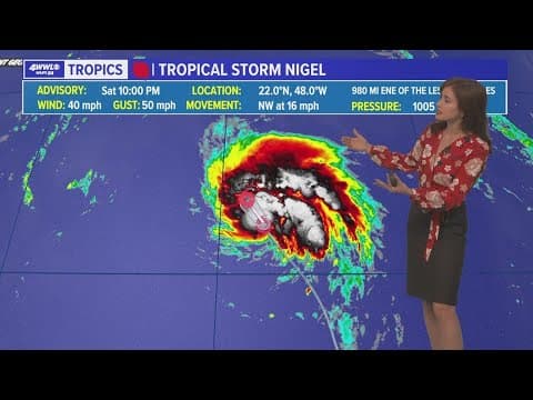 Saturday night tropical update: Nigel forms in the Atlantic