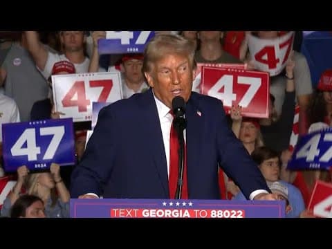 Donald Trump full speech at campaign event in Atlanta, GA (Oct. 28, 2024)