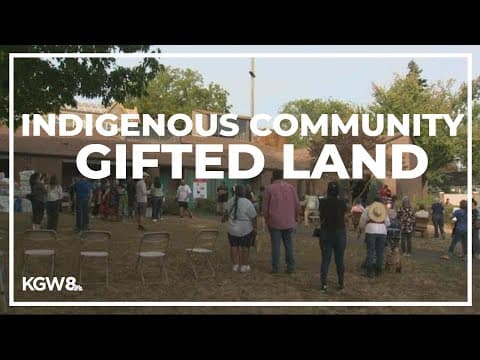 Indigenous community celebrates land gift for tiny home village