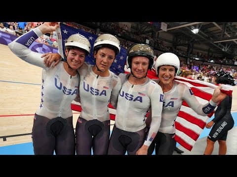 America wins gold in Women's Team Pursuit at 2024 Olympics