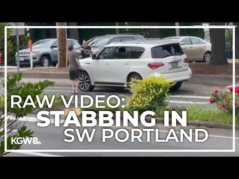 Two people stabbed after road rage incident on Portland outskirts | Raw video