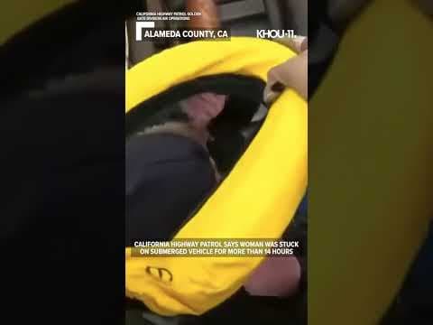 Harrowing helicopter rescue saves woman trapped for hours atop overturned pickup in California creek