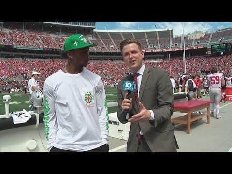 Former Buckeye wide receiver Garrett Wilson | 2023 Ohio State Spring Game