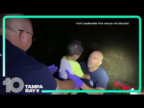 Fort Lauderdale first responder rescues child from flooded house