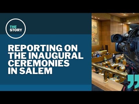 Reporting on Oregon’s inaugural ceremonies at the capitol in Salem