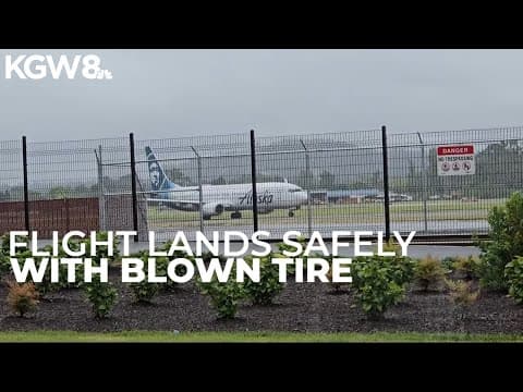 Alaska Airlines flight with blown tire lands safely at PDX