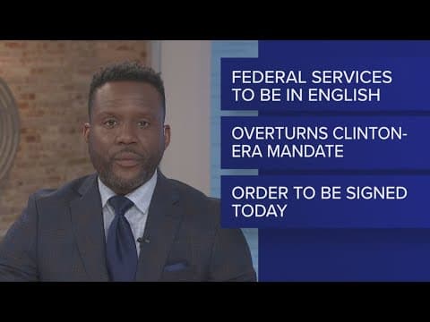 Trump to sign order Friday designating English as the official language of the US