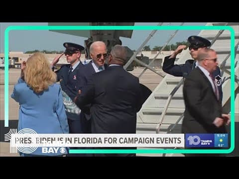 Biden arrives on Trump's home turf in Florida to raise money for reelection campaign