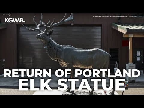 Road closures in downtown Portland herald the eventual return of Thompson Elk Fountain